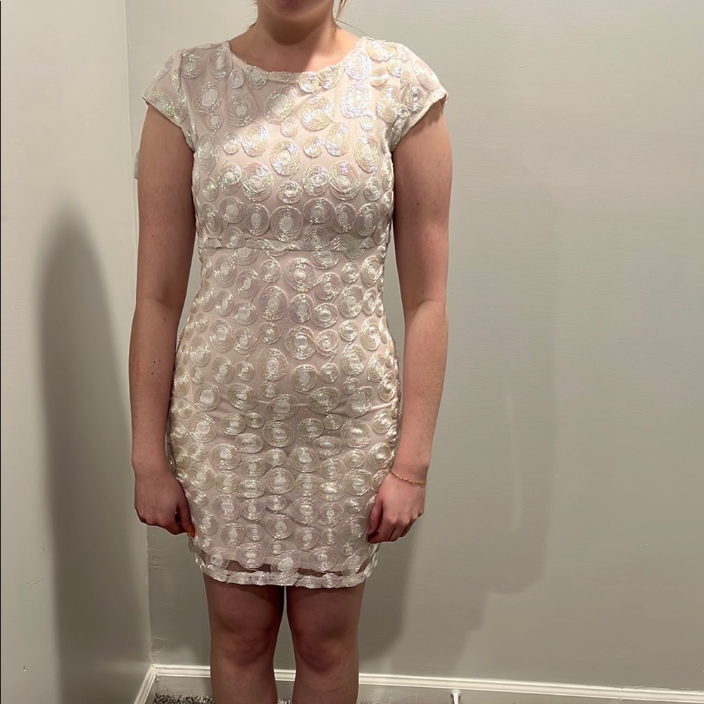 Elegant Cream Lace Dress